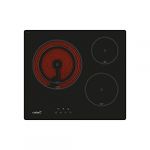 Cata Plaque Vitroc&eacute;ramique 08063411 2301W 60cm C&acirc;ble &Eacute;lectrique 3 Foyers Noir