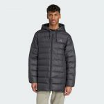 Adidas Parka &agrave; capuche duvet l&eacute;ger Essentials CLIMAWARM 3 bandes
