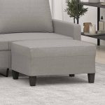 VidaXL Repose-pied Gris clair 70x55x41 cm Tissu