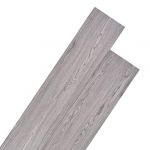 VidaXL Planche de Plancher PVC 5,26 m² Gris Foncé Revêtement de Sol Parquet