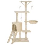 TecTake Arbre à chat Louis 144 cm, tronc + 3 souris