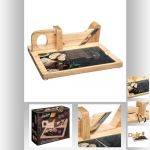 Tranc use &agrave; charcuterie en bois 28,5x25,5x10cm