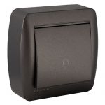 Solera - Bouton poussoir sonnette en saillie noir graphite