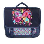 Bagtrotter - Phileas - Papillon - Cartable 38cm - Marine - 2 Compartiments - 1 Poche Sous Rabat - 1 Poche Bouteille - ...