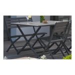 DCB Garden Marius 4/6 personnes - Table de jardin rectangulaire 140 x 80 cm