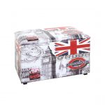 Coffre de rangement simili cuir London