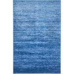 Tapis d'intérieur ombre moderne tissé à la puissance, collection Adirondack, ADR113, en bleu ciel & bleu foncé, 155 X 229 cm par SAFAVIEH - Bleu ciel