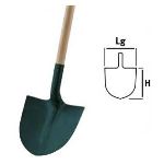 Leborgne 005250 - Pelle ronde tôle 25 cm sans manche