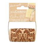 Scrapcooking Mini Rouleau &agrave; p&acirc;tisserie en bois 7 x &oslash; 3,8 cm Empreinte D&eacute;coration de No&euml;l