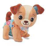 Vtech Toutou 1,2,3 suis-Moi - Peluche Interactive Câlin, Chien Qui Marche et Aboie - Éveil Bébé Sensoriel - Jouet Musical - Cadeau Bébé Dès 9 Mois - Contenu en Français
