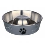 Trixie Ecuelle en acier inox slow feed, revêtement plast. - 1 L/ø 21 cm
