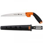 Bahco Scie arboricole à lame droite orange et noire avec fourreau