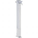 Mercatoxl vidaXL Colonne à eau de jardin 100 cm acier inoxydable carré
