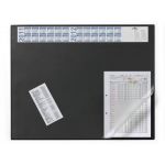 Durable 7204-01 - Sous-main avec calendrier et couverture transparente, 52x65, coloris noir