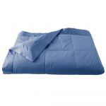Anne de Solène Jete de lit percale bleu pétrole 180x240 cm