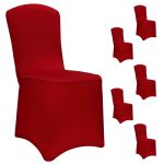 Housse de chaise, lot de 6, Bordeaux OEKO-TEX