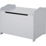 Homcom Coffre à jouets vérin pneumatique MDF gris