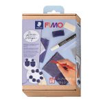 Fimo STAEDTLER 8025 HTC2 P&acirc;te &agrave; modeler polym&egrave;re durcissante au four &ndash; Mode d'emploi &ndash; Effet denim (lot de 8 pi&egrave;ces avec blocs souples et accessoires)