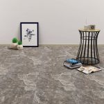 VidaXL Planche de plancher PVC autoadhésif 5,11 m² Noir Marbre