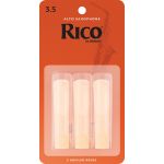 Rico Anches pour saxophone alto, force 3.5, pack de 3