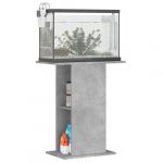 VidaXL Support d'aquarium gris b&eacute;ton 60,5x36x72,5 cm bois d'ing&eacute;nierie
