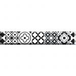 Plage Stickers adhésifs - listel relief carrelage mural calendano 10 listels 2,5x15cm - noir et blanc