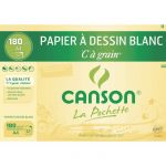 Canson 27107 - 12 feuilles de papier dessin C 180 g (A4)