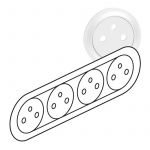 Legrand ENJO BLANC 4X2P+T F/B AFFLEUR 068114, , ,