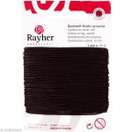Rayher Cordon coton ciré - Brun foncé 1 mm x 20 m