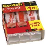 Scotch 3 rouleaux de rubans adh&eacute;sifs Cristal Clear 600 (19 mm x 7,5 m)