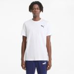 Puma T-Shirt Essentials Small Logo homme, Blanc/Logo Chat, Taille XXL, Vêtements