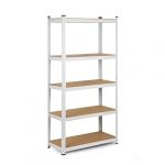 Humberg 4847 Étagère pour Charges Lourdes avec 5 étagères en MDF Blanc 180 x 90 x 40 cm 40 x 90 x 180 cm