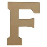decopatch AC857C - Un support en papier brun mâché 15x2,5x20 cm, Lettre majuscule F