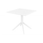 Table de Jardin Sky 80x 80 cm Table de Jardin Résistante aux Intempéries et aux Rayons UV Table de Jardin en Plastique Couleur au Cho, Couleurs:Blanc
