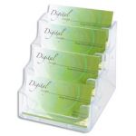Deflecto Porte cartes visite - 1x4 compartiment - transparent