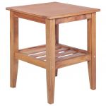 VidaXL Table basse 40x40x50 cm Carrée Teck solide
