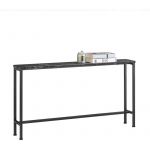 Sobuy FSB19-SCH Table Console, Table d'appoint, Bout de canap&eacute;, Table d'entr&eacute;e pour Salon, Chambre, Cadre et 4 Pieds en Fer - L120xP20x65cm, Noir