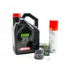 Kit Entretien Vidange Standard pour YAMAHA FJR 1300 de 2003 &agrave; 2021 - MOTUL 5100 10W40 4L