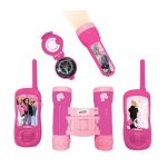 Lexibook Mattel Barbie-Set d'aventurier pour Enfants, Talkie-Walkies 120m, Jumelles, Boussole, Lampe Torche, RPTW12BB, Rose