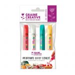 4 crayons de nappage effet coulis jaune / rose / blanc / vert Graine Créative