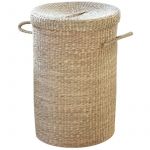 Calicosy Panier à linge en jonc de mer naturel - Casâme Beige Lin