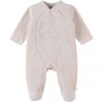 Noukie's Pyjama velours beige éléphant (dès la naissance)