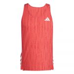 Adidas Adizero D&eacute;bardeur Tank Top Hommes - Rouge, Blanc, Taille L