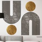 Ambiance Sticker Papier peint intiss&eacute; pr&eacute;-encoll&eacute; fresques g&eacute;ants - ARCHES ABSTRAITES AZTEC - adh&eacute;sif d&eacute;corative - 120x90cm