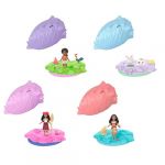 Mattel Disney Coquillage Oc&eacute;an Surprise Vaiana Petite poup&eacute;e ou Figurines d&rsquo;Animaux avec Sable &agrave; Modeler et 3 Accessoires, inspir&eacute;s du Film (Les Personnages Peuvent Varier), JJV43