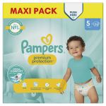 Pampers Couches Premium Protection, taille 5 Junior 11-16kg, Maxi Pack (1x 80 couches) - Taille 5 (12-17 kg)