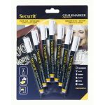 Securit Feutre-craie 1-2 mm blanc (lot de 7) - 1-2 mm
