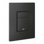Grohe Even Plaque de commande double touche, Technologie anti-empreintes, Noir mat (38966KF0)