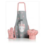 Winkler Tablier, toque et gant de cuisine Unicorn 52 X 63 PERLE