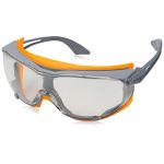 Uvex 9175275 Lunettes de sécurité, protection Ciel, transparent, gris/orange